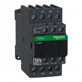 LC1D258BL; Контактор IEC, TeSys Deca, нереверсивный, резистивный, 40 А, 4 полюса, 2 замыкающих и 2 размыкающих контакта, низкое потребление тока, катушка 24 В постоянного тока, открытого типа