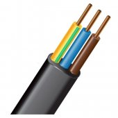 Силовой кабель ВВГ-Пнг(А)-LS 3х2.5 (N,PE)-0.660 однопроволочный плоский|0476600001 АЛЮР