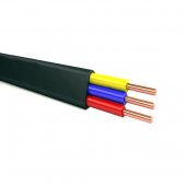 Силовой кабель ВВГнг(А)-LSLTx 3х2.5пл ТРТС однопроволочный плоский|73480 Ореол