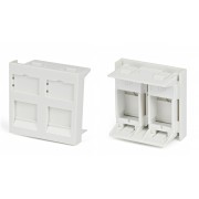 SIP2-2K-M45-45; Вставка 45x45 (аналог Mosaic) для 2х модулей формата Keystone Jack