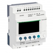 SR2B122BD; Компактное интеллектуальное реле Zelio Logic - 12 IO - 24 В постоянного тока - часы - дисплей