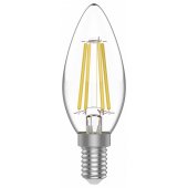 Лампа светодиодная филаментная E14 4,5W 4100К прозрачная 1031215