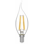 Лампа светодиодная филаментная E14 4,5W 4100К прозрачная 1041125
