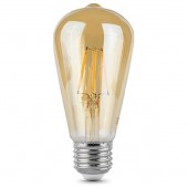 Лампа светодиодная LED 6 Вт 620 Лм 2400К Е27 ST64 golden диммируемая Filament 102802006-D