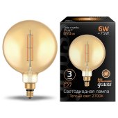 Лампа светодиодная LED-6W E27 200*283mm Amber 890lm 2700K Vintage Filament Straight G200 Oversize 154802118