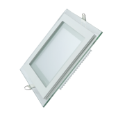 Светодиодный встраиваемый светильник, квадратный с декоративным стеклом, 12W 4000K 948111212