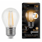 Лампа светодиодная LED Filament Globe E27 7Вт 2700K 105802107-S
