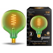 Лампа светодиодная LED-5W E27 190lm 1800K 125*178mm Filament Flexible G125-C Green Colored 1012802105