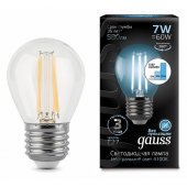 Лампа светодиодная LED Filament Globe E27 7Вт 4100K 105802207-S
