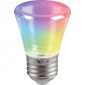 38134; Лампа светодиодная LB-372 Колокольчик прозрачный E27 1W RGB плавная смена цвета