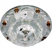 28436; Светильник потолочный JC Max20W G4 прозрачный-коричневый, прозрачный, 1580