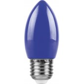 25925; Лампа светодиодная LB-376 свеча E27 1W синий
