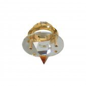17285; Светильник потолочный, MR16 G5.3 стекло с желтыми кристаллами, золото, c лампой, DL4163
