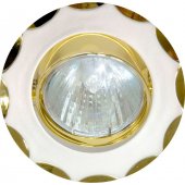 15174; Светильник встраиваемый 703 потолочный MR16 G5.3 жемжучное серебро-золото