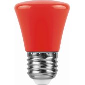 25911; Лампа светодиодная LB-372 Колокольчик E27 1W красный