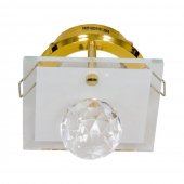17189; Светильник потолочный, MR16 G5.3 с прозрачным стеклом, золото, DL4157