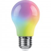 38118; Лампа светодиодная LB-375 E27 3W матовый RGB плавная сменая цвета