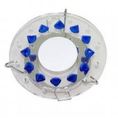 17253; Светильник потолочный, MR16 G5.3 стекло с синими кристаллами, хром, DL4159
