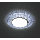 41293; Светильник встраиваемый с белой LED подсветкой CD4020 потолочный GX53 без лампы прозрачный