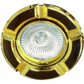17642; Светильник встраиваемый 098T-MR16 потолочный MR16 G5.3 черный-золото