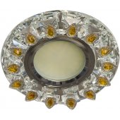 28564; Светильник встраиваемый с белой LED подсветкой CD55A потолочный MR16 G5.3 прозрачно-желтый