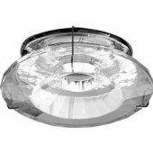 17282; Светильник потолочный, JCDR G5.3 с прозрачным стеклом, хром, c лампой, DL4158-CL