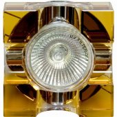 19683; Светильник потолочный, MR16 G5.3 с желтым стеклом, хром, С2024Y