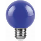 25906; Лампа светодиодная LB-371 Шар E27 3W синий