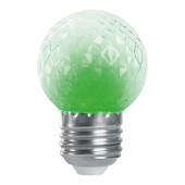 38209; Лампа-строб LB-377 Шарик прозрачный E27 1W зеленый