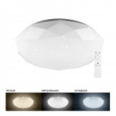 29635; Светодиодный управляемый светильник накладной AL5200 DIAMOND тарелка 36W 3000К-6500K белый