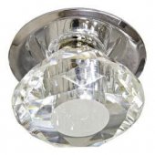 17267; Светильник потолочный, JC G4 с прозрачным стеклом, хром, с лампой, JD83S-CL