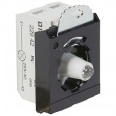 023012; Комплектующий блок для кнопок - Osmoz для комплектации - с подсветкой - под винт - 230 В - Н.О. - зеленый - 3 поста