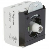 023016; Комплектующий блок для кнопок - Osmoz для комплектации - с подсветкой - под винт - 230 В - 2Н.О. - белый - 3 поста