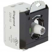 023002; Блок для кнопок Osmoz для комплектации с подсветкой под винт 24В Н.О. зеленый 3 поста
