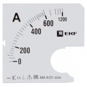 s-a721-600; Шкала сменная для амперметра A721 600/5А-1.5 PROxima