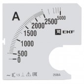s-a961-2500; Шкала сменная для амперметра A961 2500/5А-1.5 PROxima