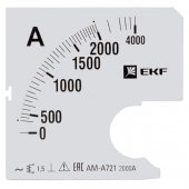 s-a721-2000; Шкала сменная для амперметра A721 2000/5А-1.5 PROxima