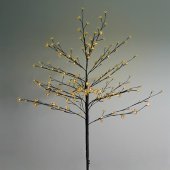531-241; Дерево комнатное "Сакура", коричневый цвет ствола и веток, высота 1.2 метра, 80 светодиодов желтого цвета, трансформатор IP44