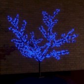 531-103; Светодиодное дерево "Сакура", высота 1.5м, диаметр кроны 1.8м, синие светодиоды, IP65, понижающий трансформатор в комплекте,