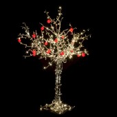 531-403; Светодиодное дерево "Яблоня", высота 2 м, 18 красных яблок, теплый белый светодиоды, IP65, понижающий трансформатор в комплекте,
