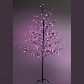 531-268; Дерево комнатное "Сакура", коричневый цвет ствола и веток, высота 1.5 метра, 120 светодиодов розового цвета, трансформатор IP44