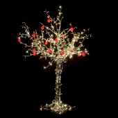 531-401; Светодиодное дерево "Яблоня", высота 1.2м, 8 красных яблок, теплый белый светодиоды, IP65, понижающий трансформатор в комплекте,