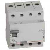 402071; Выключатель дифференциального тока RX3 4P 40А тип AC 300мА - 4 модуля