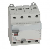 411722; Выключатель дифференциального тока DX³-ID - 4P - 400 В - 25 А - тип AC - 300 мА - 4 модуля