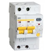 MAD12-2-016-C-030; Дифференциальный автоматический выключатель АД12М 2P С16 30мА