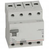 402072; Выключатель дифференциального тока RX3 4P 63А тип AC 300мА - 4 модуля