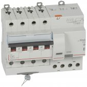 411190; Выключатель дифференциального тока DX³ 6000 10кА тип С 4P 400В 40А тип AС 30мА 7 модуля