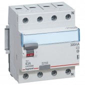 403044; Выключатель дифференциального тока TX³ 4P 63А тип AC 300мА 4 модуля