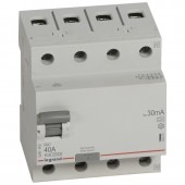 402075; Выключатель дифференциального тока RX3 4P 40А тип А 30мА - 4 модуля
