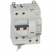 411160; Выключатель дифференциального тока DX³ 6000 10кА тип С 2P 230В 25А тип AС 30мА 4 модуля